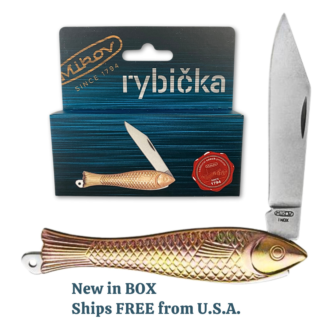Fish Knife Mikov Bronze Fish Folding Pocket Pen Knife NEW NIB Fish Knife Mikov Bronze Fish Folding Pocket Pen Knife NEW NIB