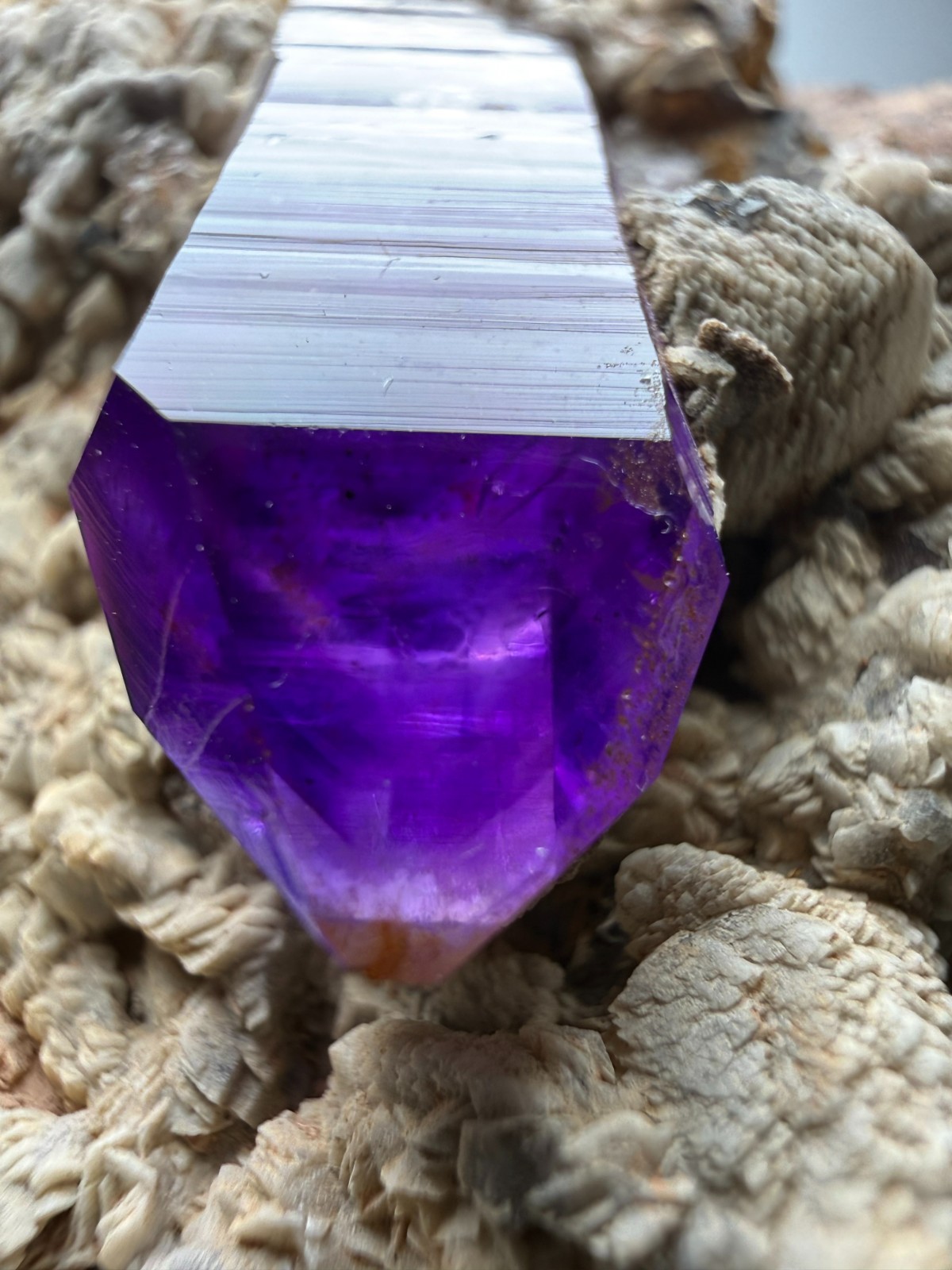 NEW MINE  'Thumb Mine' Amethyst Crystal in Matrix Goboboseb Mts., Namibia
