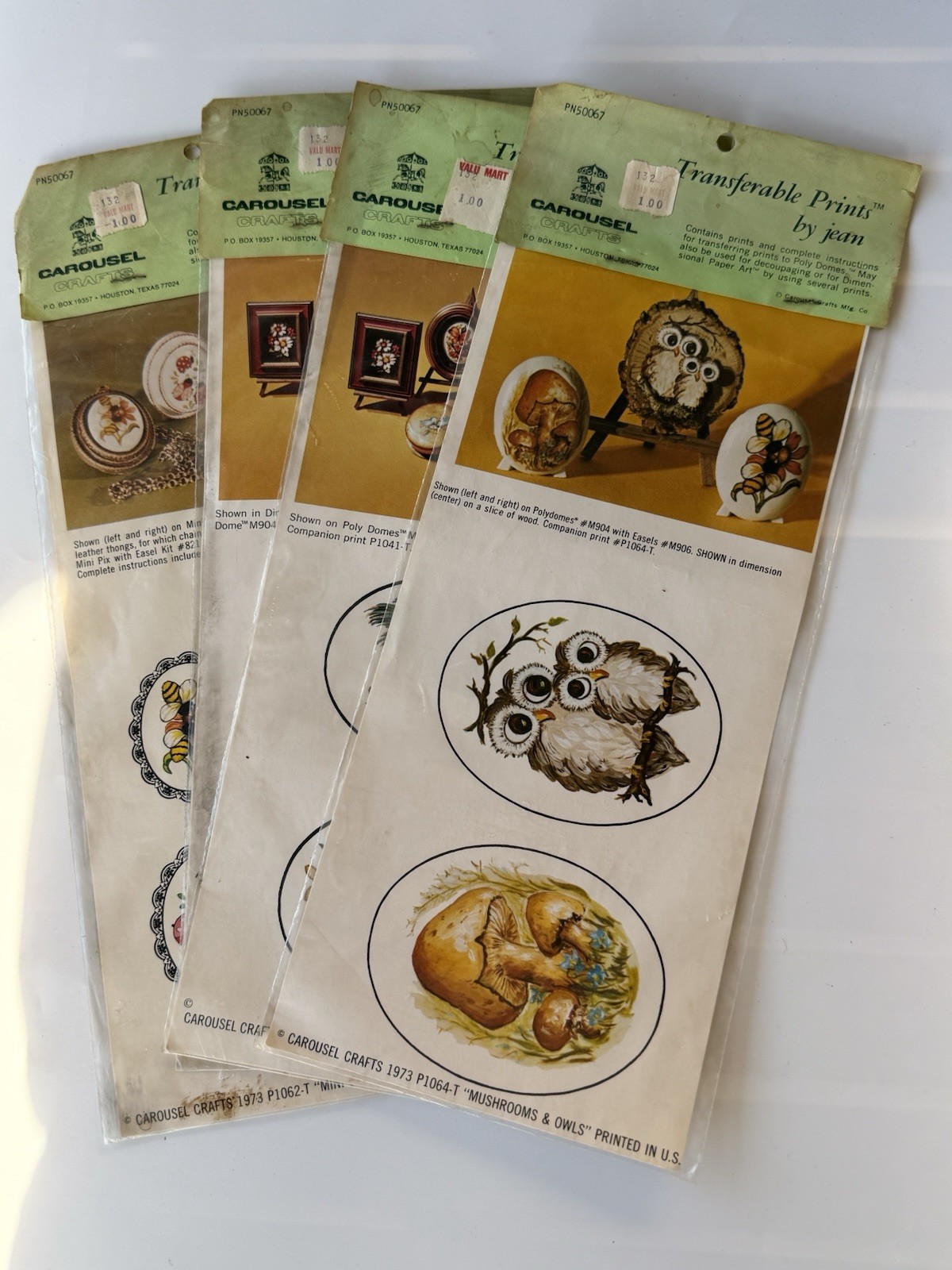 Vintage Whimsy Carousel Crafts Print For Poly Dome Framing Decoupage Lot Of 4