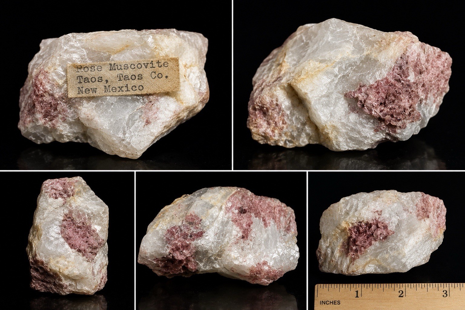 Vintage Rose Muscovite Mica Specimen Taos County New Mexico Mineral Rare