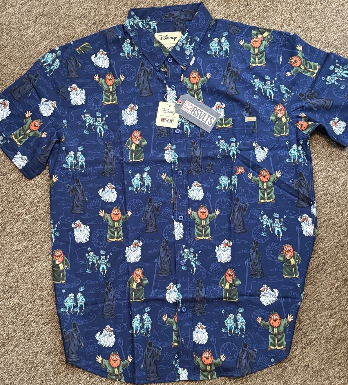 Disney RSVLTS The Muppet Christmas Carol Spirits Men’s Button Shirt Size L NEW Disney RSVLTS The Muppet Christmas Carol Spirits Men’s Button Shirt Size L NEW