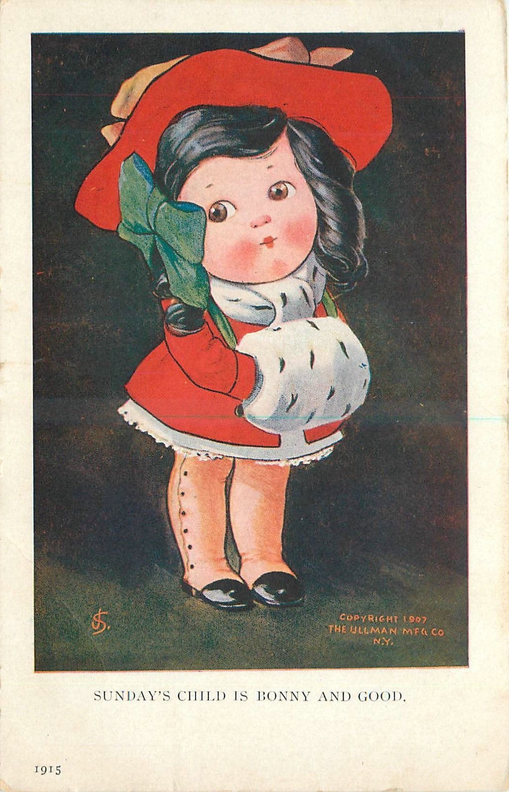 c1910 Sunny Child is Bonny and good Ullman Mfg. company Postcard 26-5035