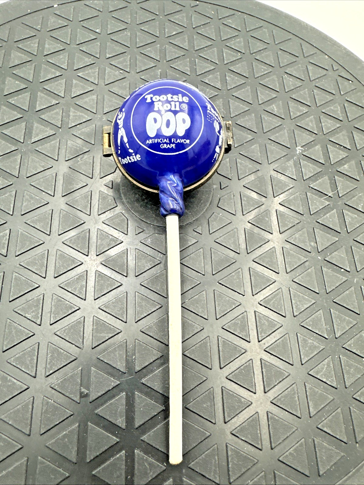 Vintage Tootsie Roll Pop Grape Flavor Hinged Trinket Box Vintage Tootsie Roll Pop Grape Flavor Hinged Trinket Box
