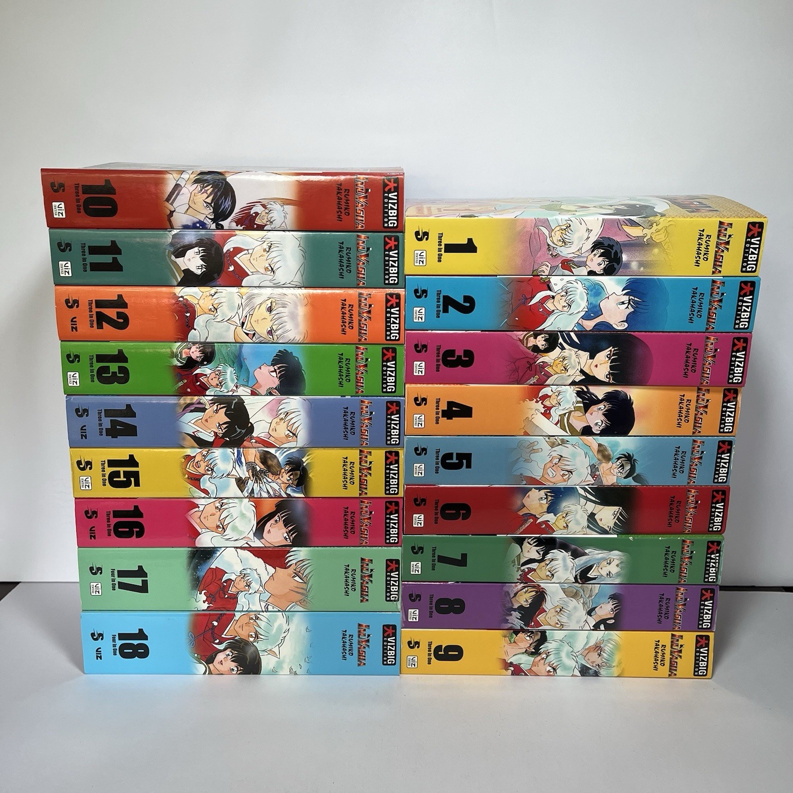 Inuyasha Vizbig Manga Volumes 1-18 Complete Set English US Authentic + Yashahime Inuyasha Vizbig Manga Volumes 1-18 Complete Set English US Authentic + Yashahime