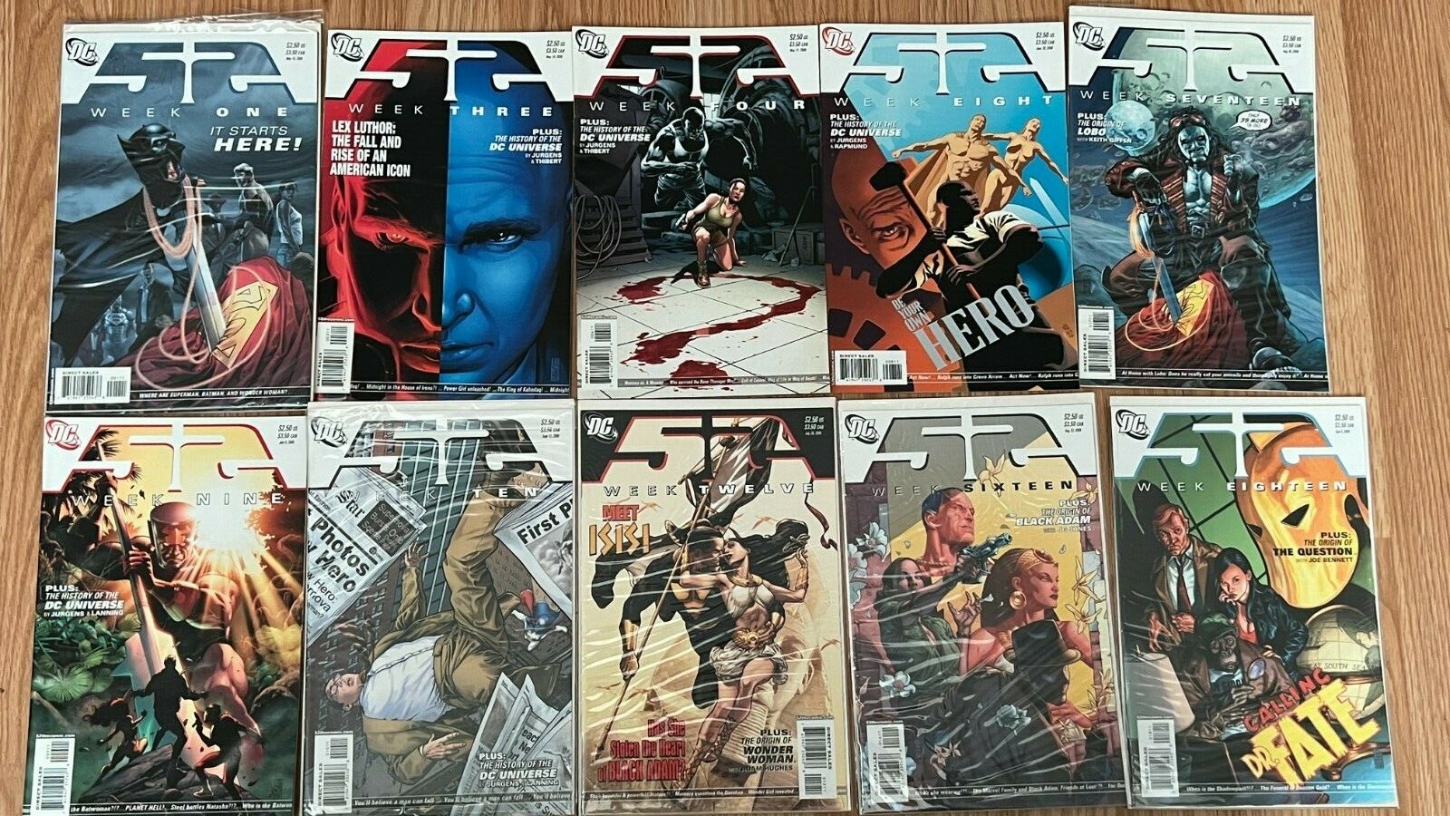52 WEEK LOT # 1-4, 8-10, 12, 17, 18 RUN 2006 DC COMICS VF-NM 52 WEEK LOT # 1-4, 8-10, 12, 17, 18 RUN 2006 DC COMICS VF-NM