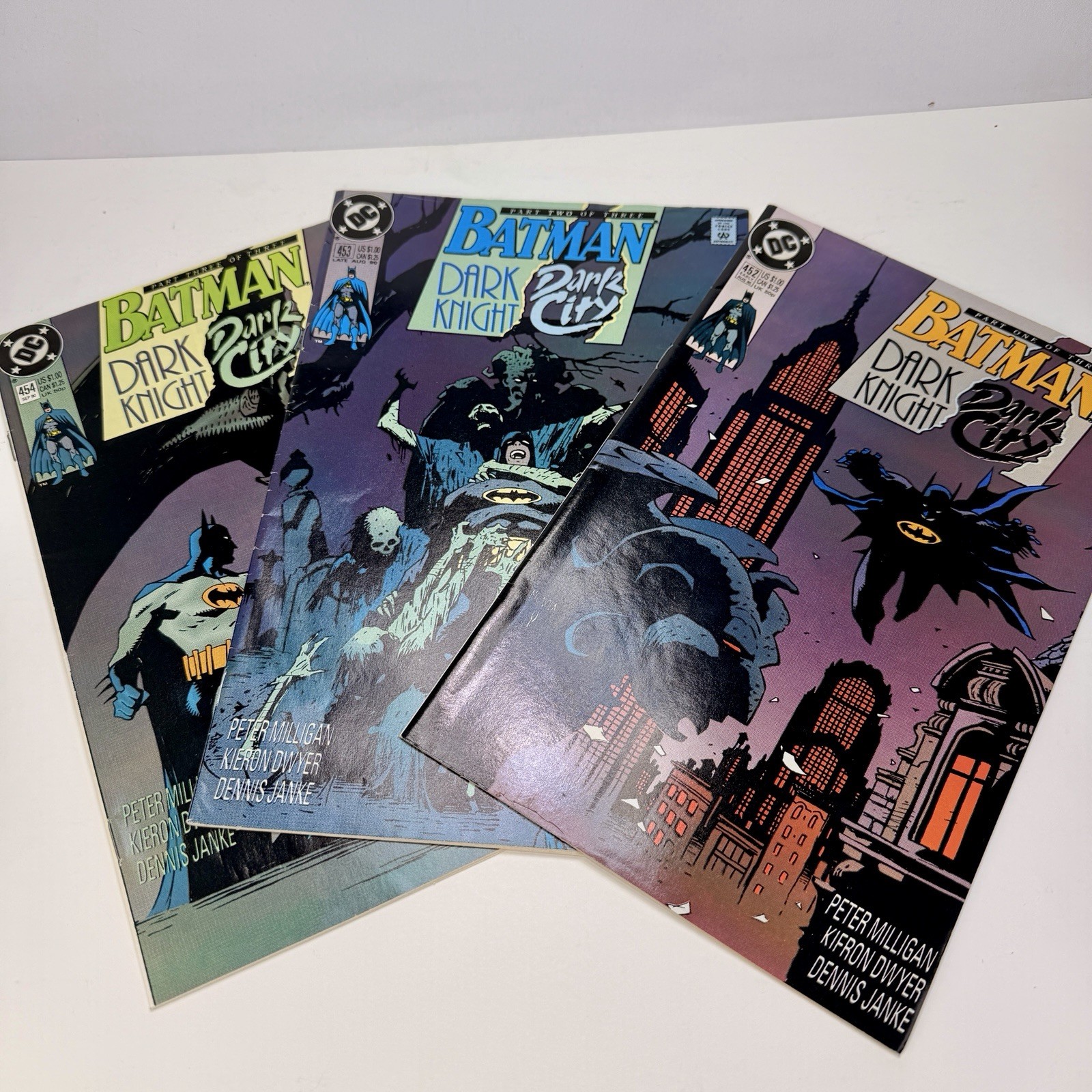 Batman #452 #453 #454 Complete Set (1990) Dark Knight Dark City DC Milligan Batman #452 #453 #454 Complete Set (1990) Dark Knight Dark City DC Milligan