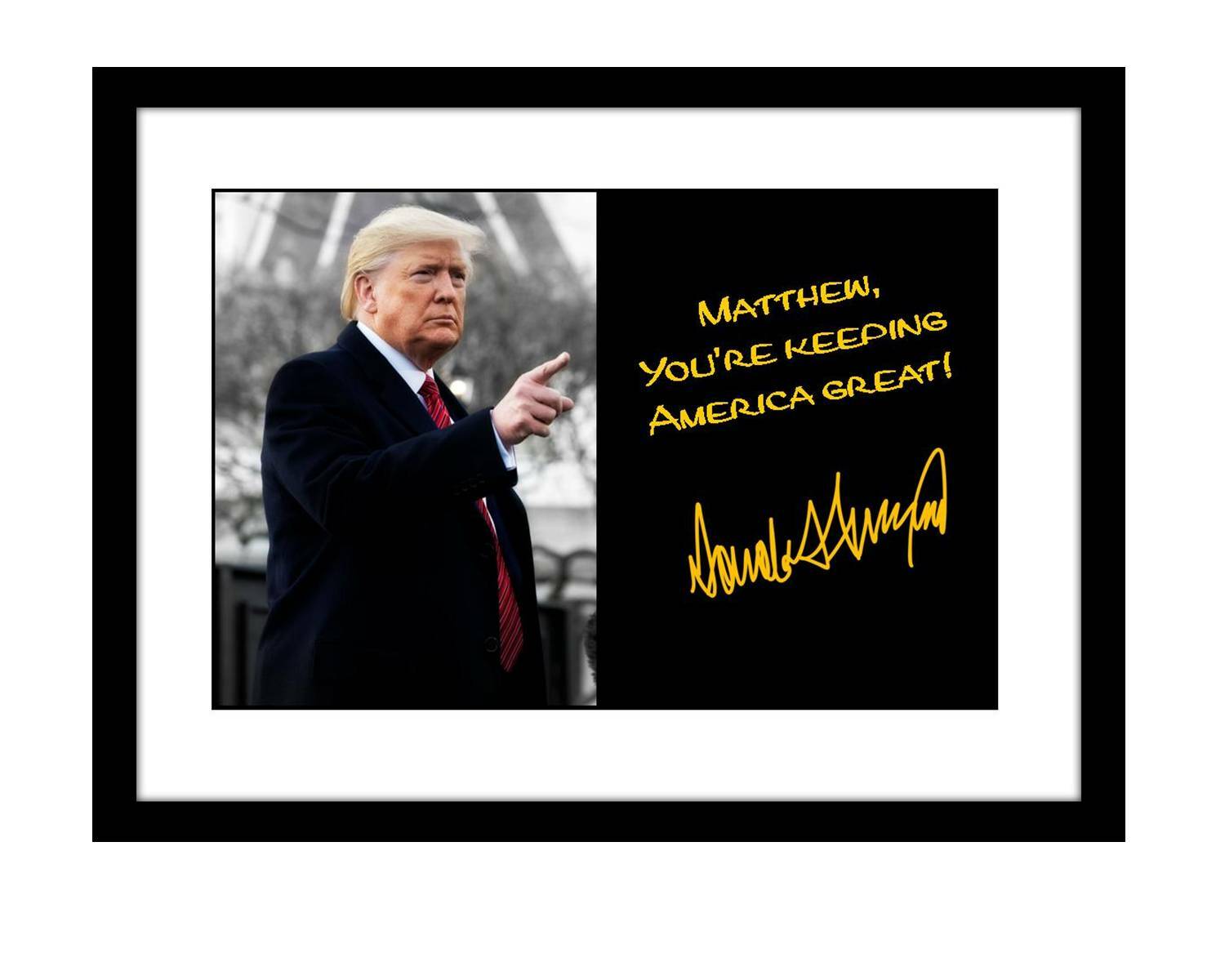 Donald Trump 5x7 Signed Photo personalized to YOUR NAME 2020 maga autographed