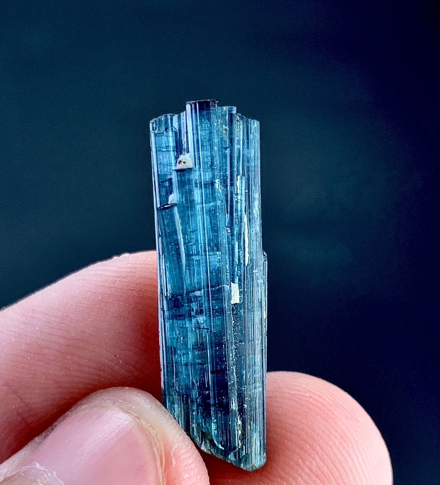10 Carat Indicolite Tourmaline Crystal Specimen From Afghanistan 10 Carat Indicolite Tourmaline Crystal Specimen From Afghanistan