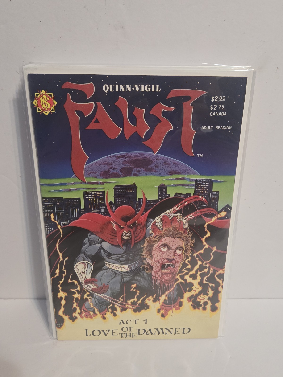 Northstar Comics FAUST #1 Love Of The Damned Key 1st Print Tim Vigil 1989 Northstar Comics FAUST #1 Love Of The Damned Key 1st Print Tim Vigil 1989