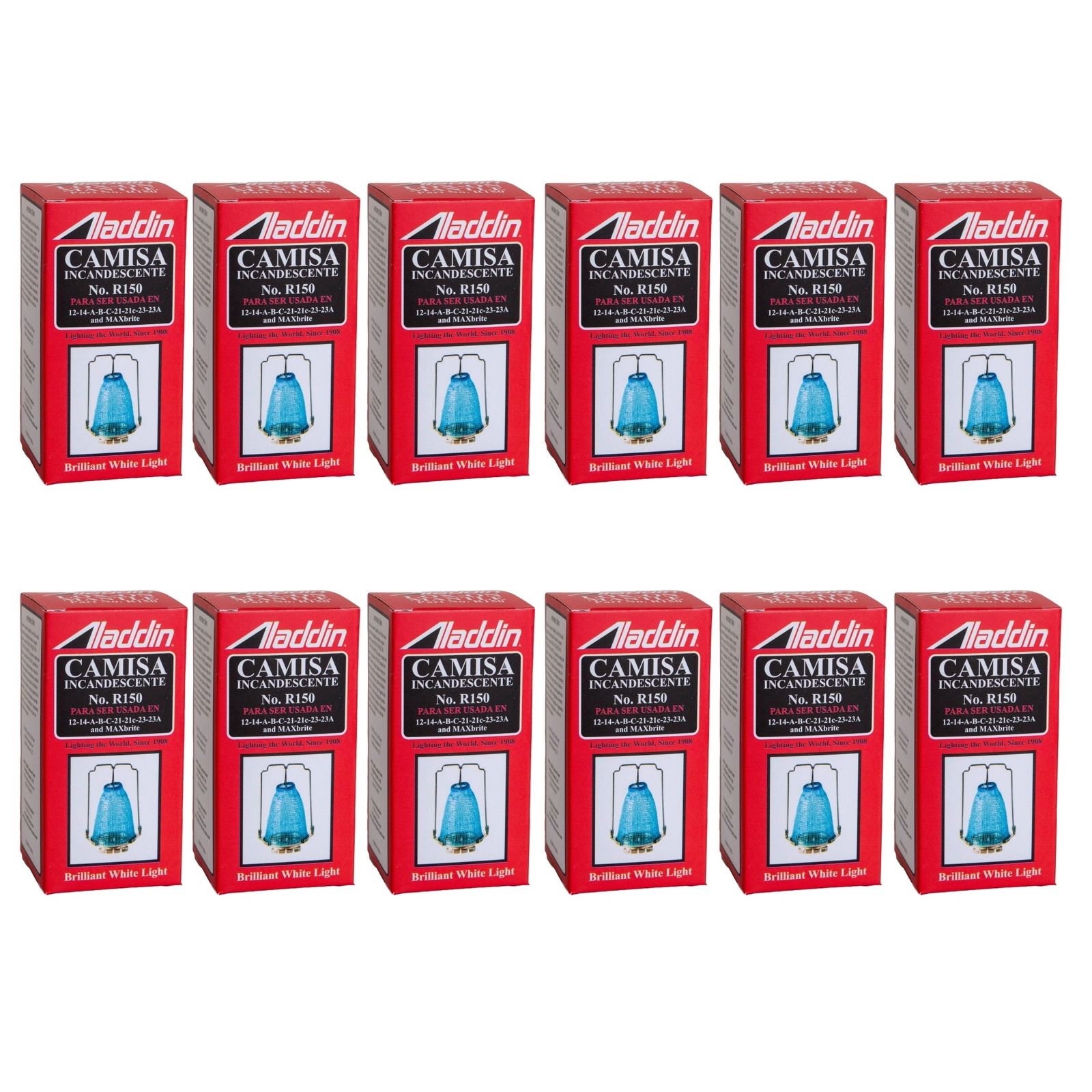 Aladdin Lox-On Mantle, Model R150 for Bright Non-Electric Light, Pack of 12 Aladdin Lox-On Mantle, Model R150 for Bright Non-Electric Light, Pack of 12