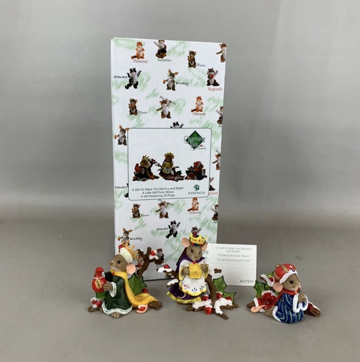 NIB Enesco Charming Tails SET OF 3 WISE MEN FIGURINES Figurine set #4027954 NIB Enesco Charming Tails SET OF 3 WISE MEN FIGURINES Figurine set #4027954