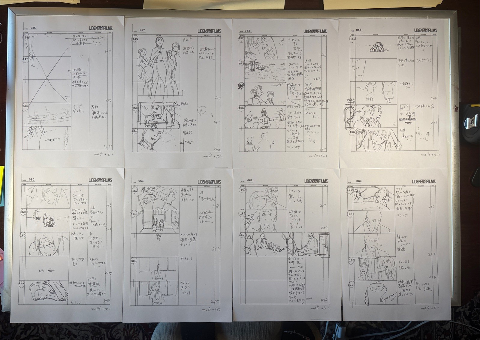 BLADE OF THE IMMORTAL storyboardsVintage Animation Production Art 8 I10 BLADE OF THE IMMORTAL storyboardsVintage Animation Production Art 8 I10