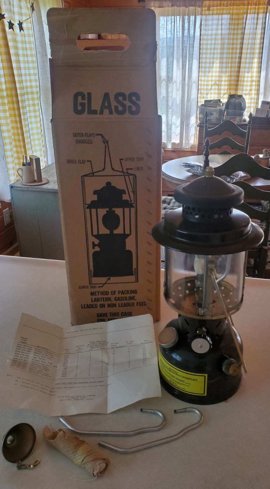 Vintage Green Metal Gasoline Lantern #Mil-L-1594L Vintage Green Metal Gasoline Lantern #Mil-L-1594L