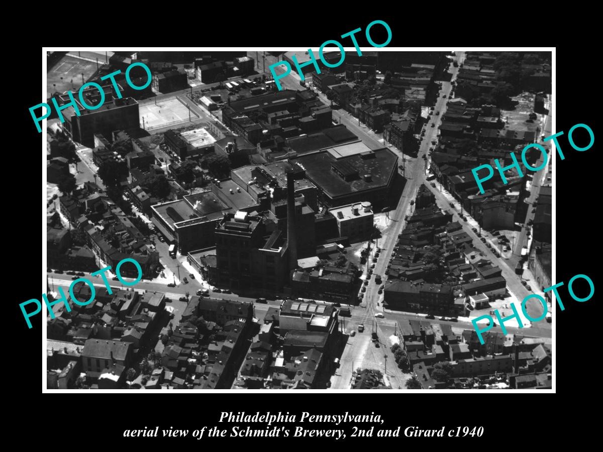 Philadelphia Pa Aerial View Of Schmidt Brewery 1940 Large Historic Old Photo Philadelphia Pa Aerial View Of Schmidt Brewery 1940 Large Historic Old Photo