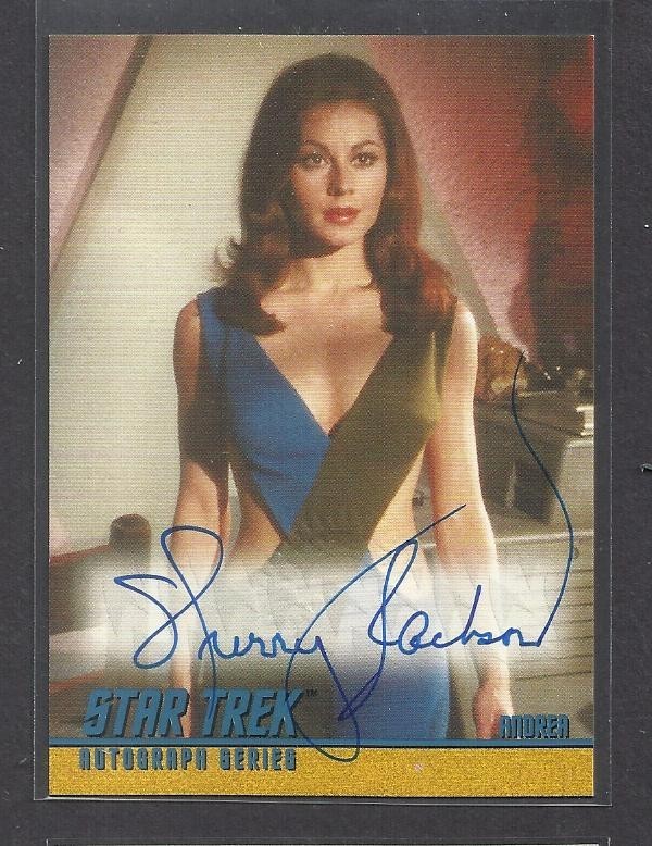 SHERRY JACKSON SIGNED AUTOGRAPH CARD STAR TREK SEASON 1 SYBOX VINTAGE TV (TC2B11