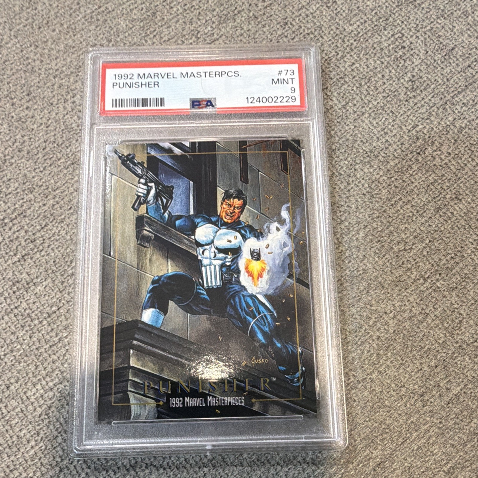 SkyBox 1992 Marvel Masterpieces Punisher #73 PSA 9 Graded Joe Jusko