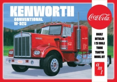 AMT Kenworth W-925 Coca-Cola Semi Tractor 1/25 Scale Model Kit #1286 AMT Kenworth W-925 Coca-Cola Semi Tractor 1/25 Scale Model Kit #1286