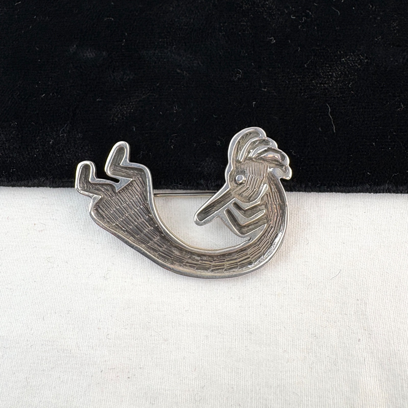Navajo Sandcast Kokopelli Pin by Patrick Yellowhorse