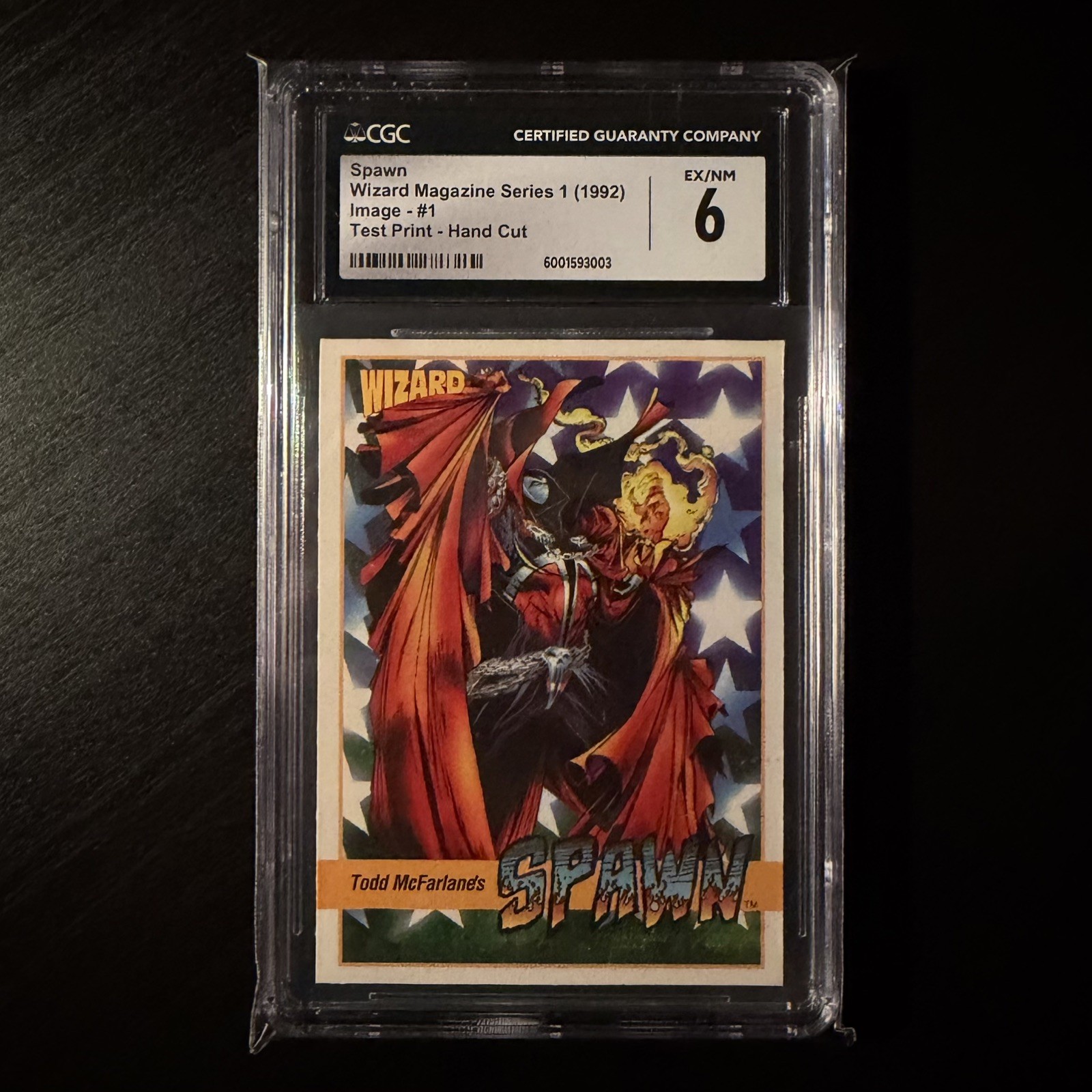 1992 Wizard Magazine Spawn TEST CARD (NO Prism) Promo McFarlane CGC 6 RARE 1992 Wizard Magazine Spawn TEST CARD (NO Prism) Promo McFarlane CGC 6 RARE