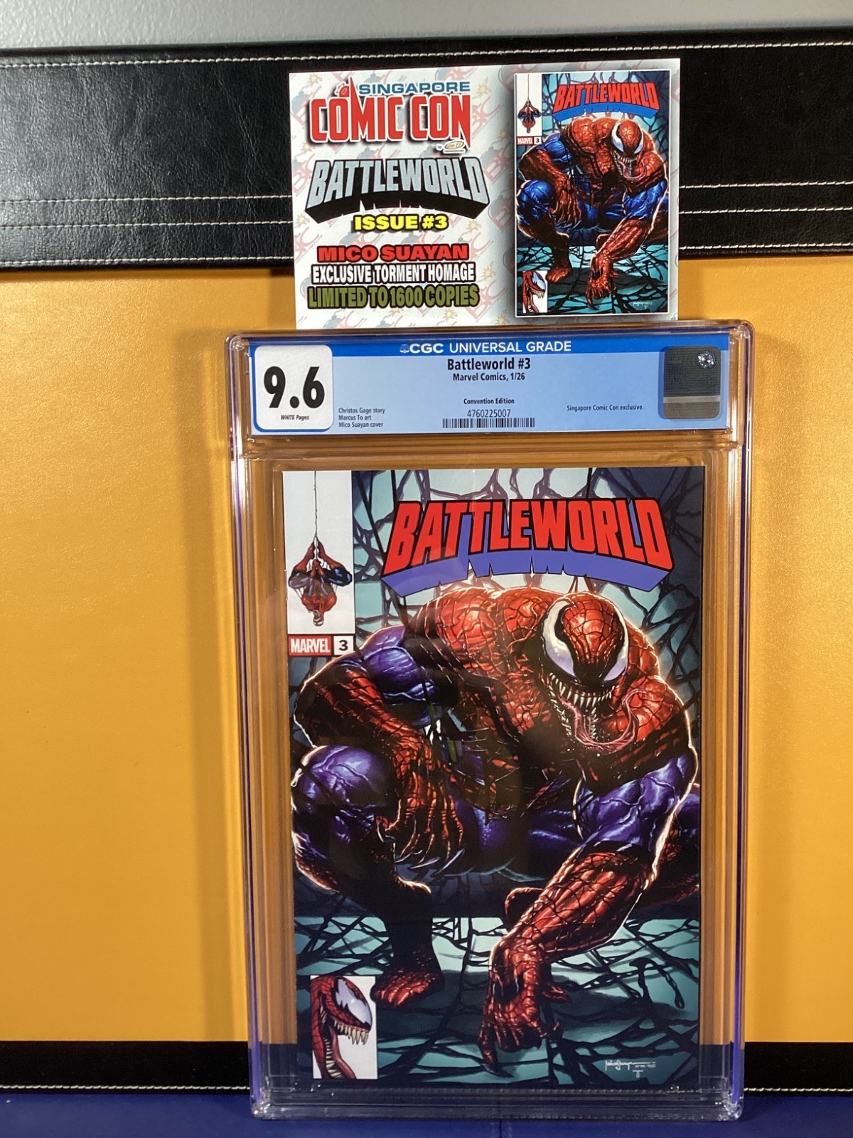 BATTLEWORLD #3 CGC 9.6 MICO SUAYAN SINGAPORE COMIC CON (SGCC) LTD: 1,600 B.T.C.. BATTLEWORLD #3 CGC 9.6 MICO SUAYAN SINGAPORE COMIC CON (SGCC) LTD: 1,600 B.T.C..