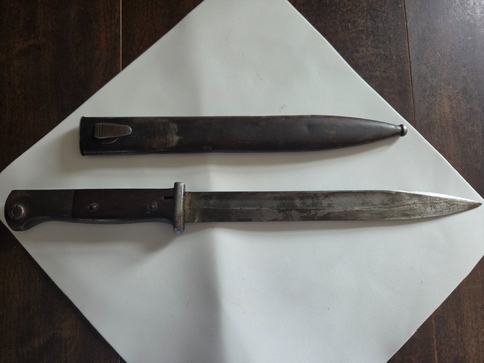 Original 1930s pre-WWII German s84/98 III Bayonet w/Original Scabbard 9502