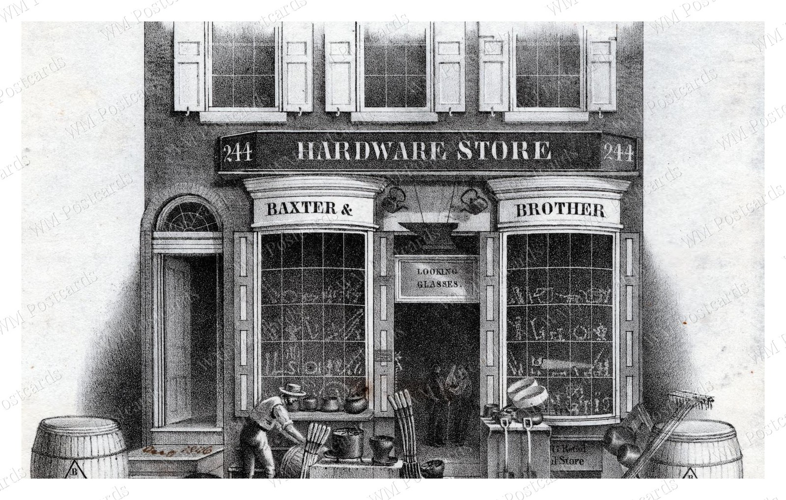 Philadelphia 1846 Baxter & Brother Hardware Store Standard Postcard