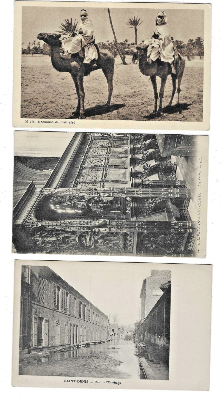3 old postcards               stock    #1213