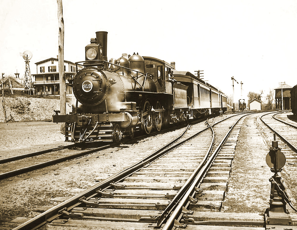 1904 12:20 Train at Plainfield Junction CT Old Photo 8.5\