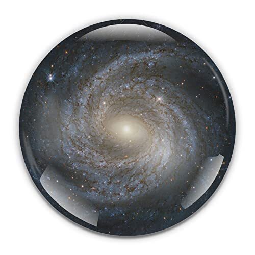 Spiral Galaxy Paperweight in Gift Box, 3 Inch Crystal Dome, Perfect for House