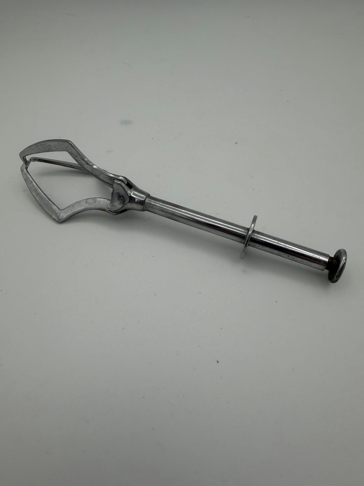 Vintage Olive / Sugar Tongs 3 Prong Mechanical Silverplated MCM Made in England