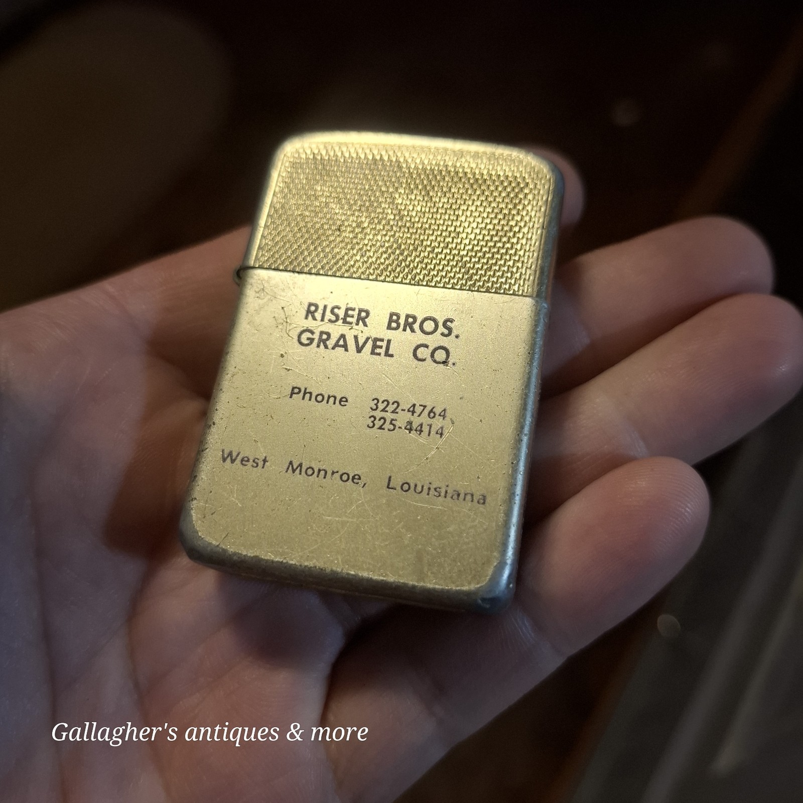 Vtg 1960s Park Lighter Riser Bros Gravel Co West Monroe Louisiana LA Advertising Vtg 1960s Park Lighter Riser Bros Gravel Co West Monroe Louisiana LA Advertising