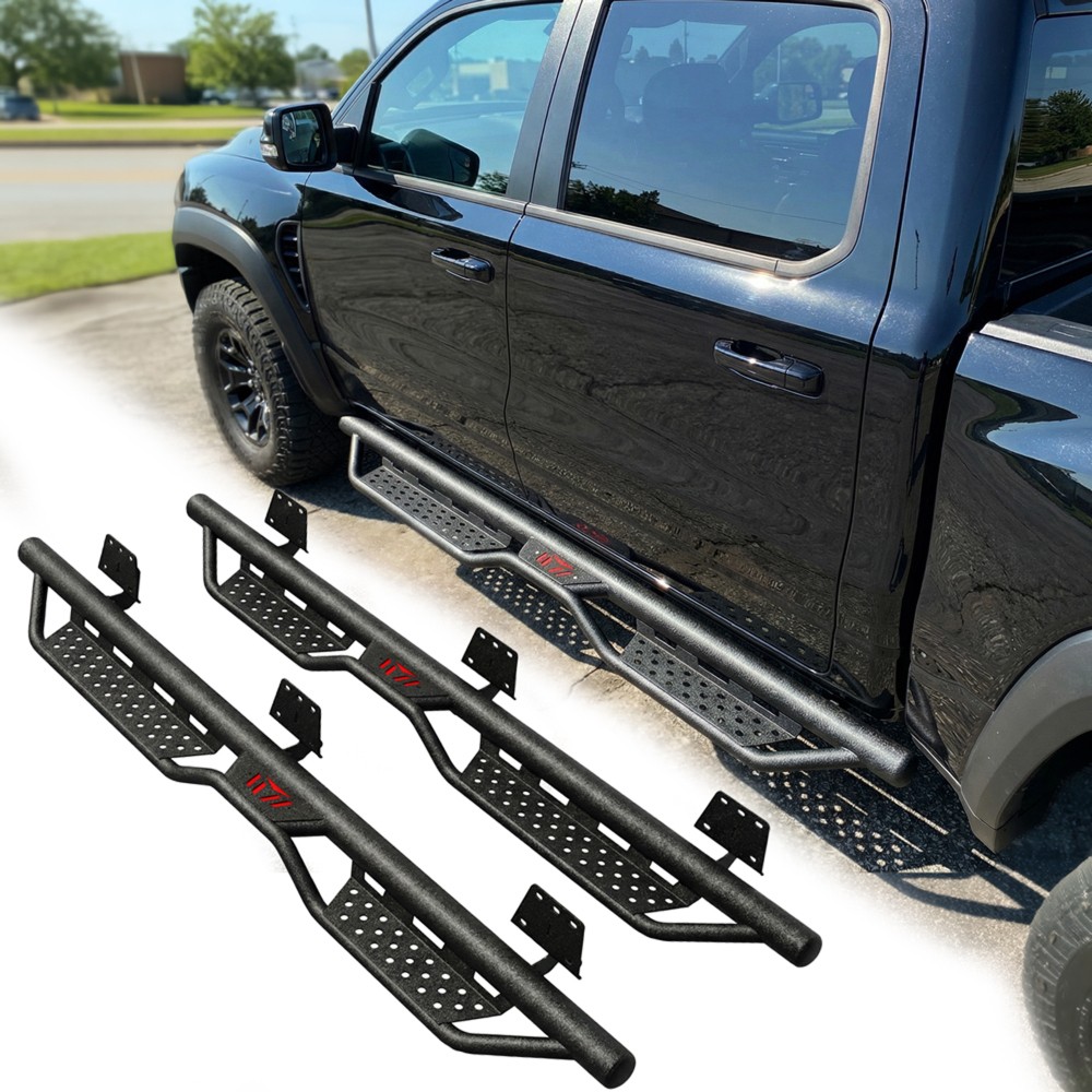 Running Boards for 2019-2026 Dodge Ram 1500 New Body Crew Cab,Black