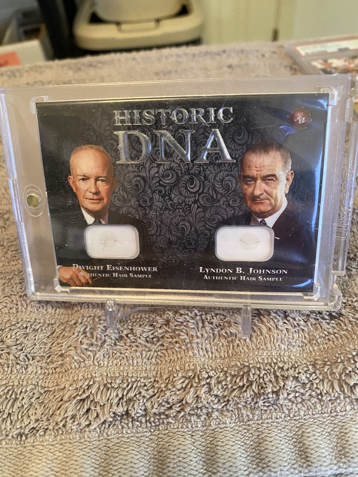 2021 Historic Autographs Historic DNA Hair Sample #13/83 Eisenhower & Johnson 2021 Historic Autographs Historic DNA Hair Sample #13/83 Eisenhower & Johnson