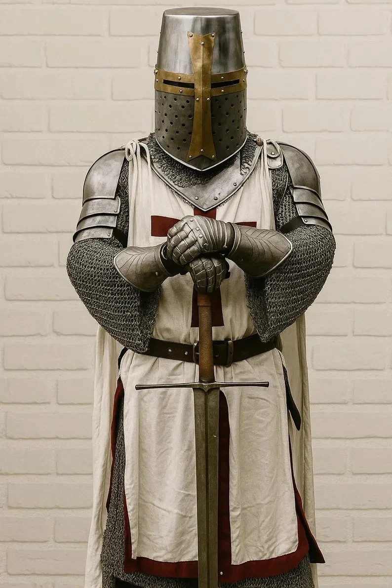 Medieval Knight Templar Armor Suit - Crusader Combat Full Body Armor Suit Medieval Knight Templar Armor Suit - Crusader Combat Full Body Armor Suit