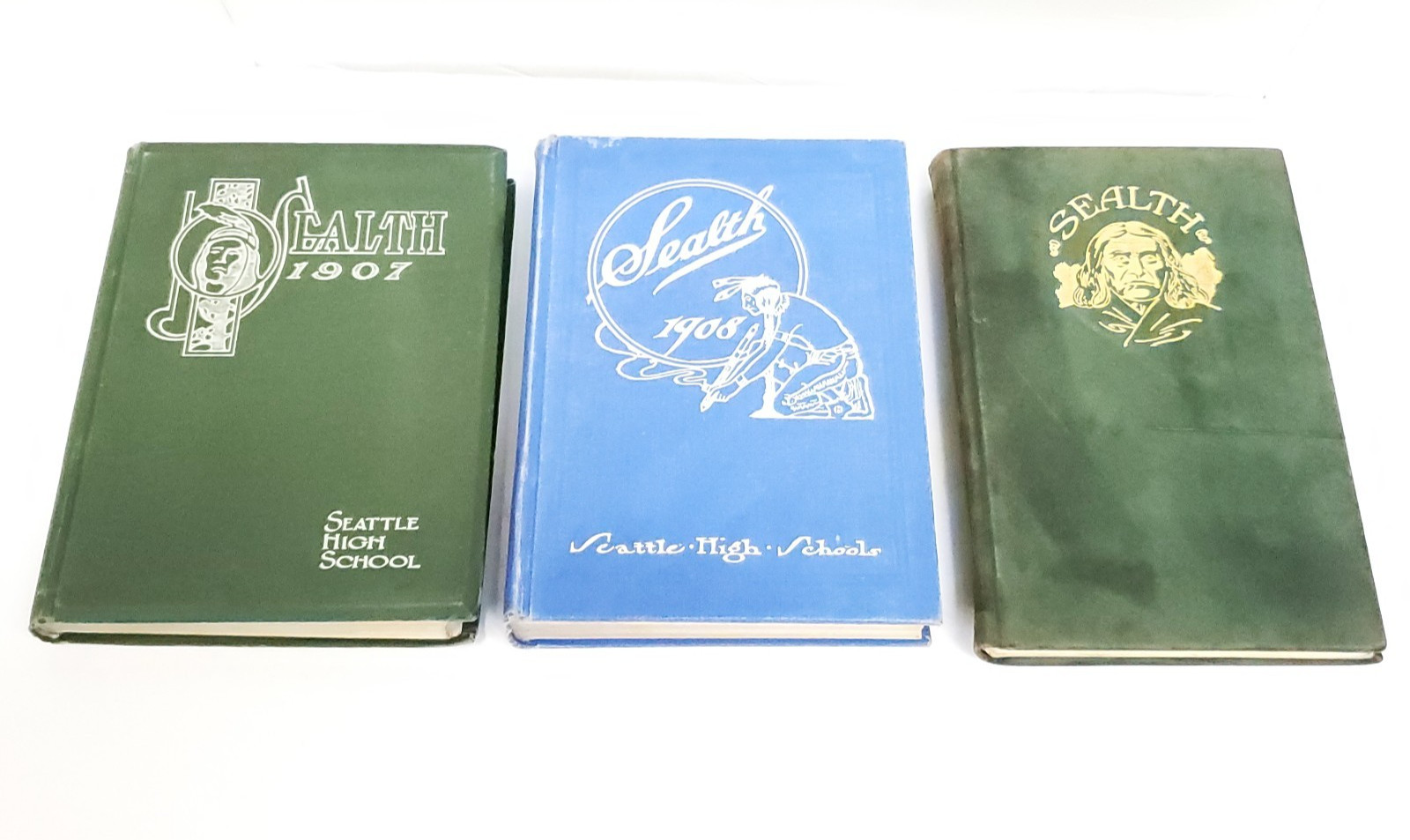 Sealth for 1907. 1908, 1909-10  Seattle High School Yearbook Hardcover