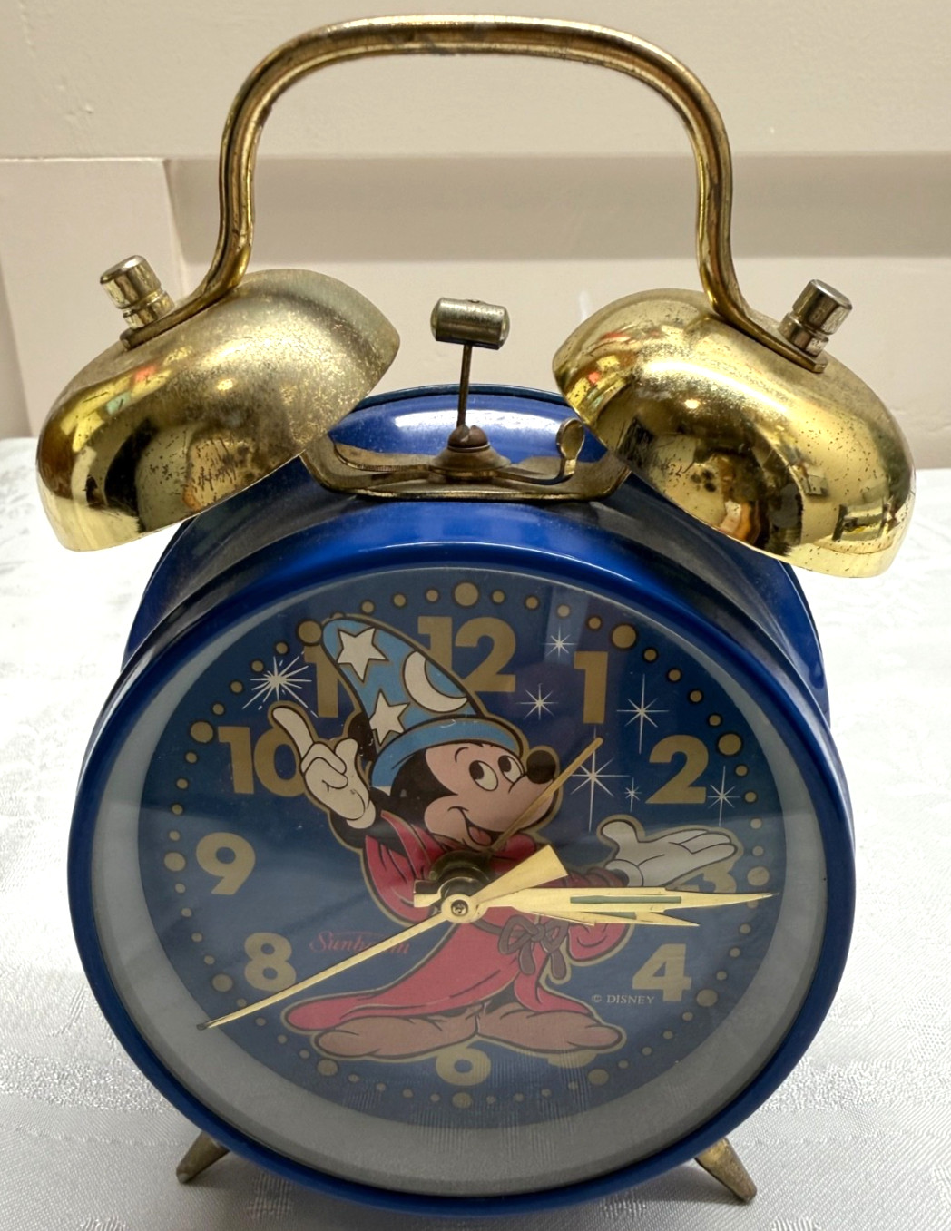 Vintage Sunbeam Disney Fantasia Mickey Mouse Double Bell Alarm Clock Vintage Sunbeam Disney Fantasia Mickey Mouse Double Bell Alarm Clock