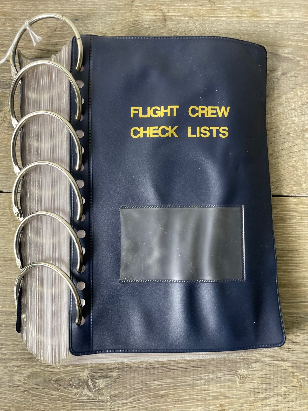 US Military USAF Flight Crew Check List Ringed Binder w/ 55 Sleeves