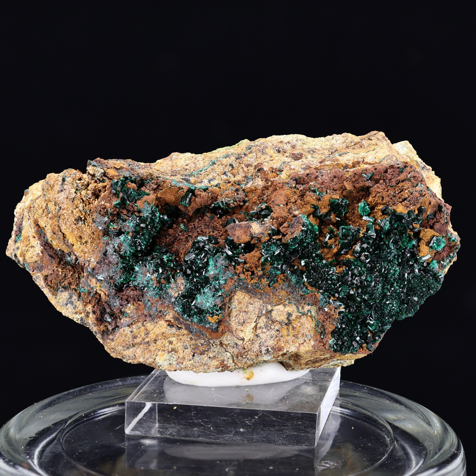 Brochantite Crystals | Douglas Hill Mine, Yerington, Nevada - Gemmy Green Prisms