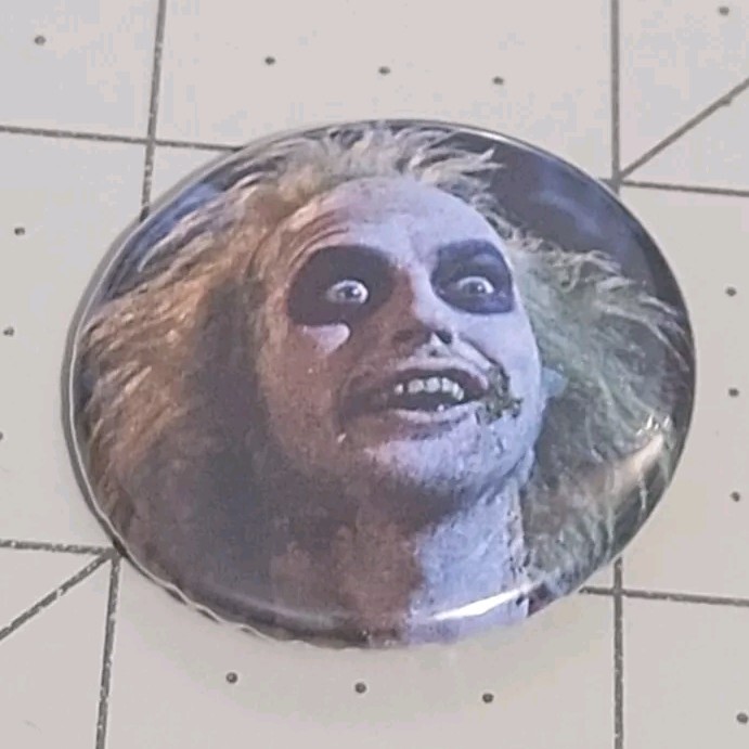Beetlejuice Movie Metal Vintage Pin 1.25\ Beetlejuice Movie Metal Vintage Pin 1.25\
