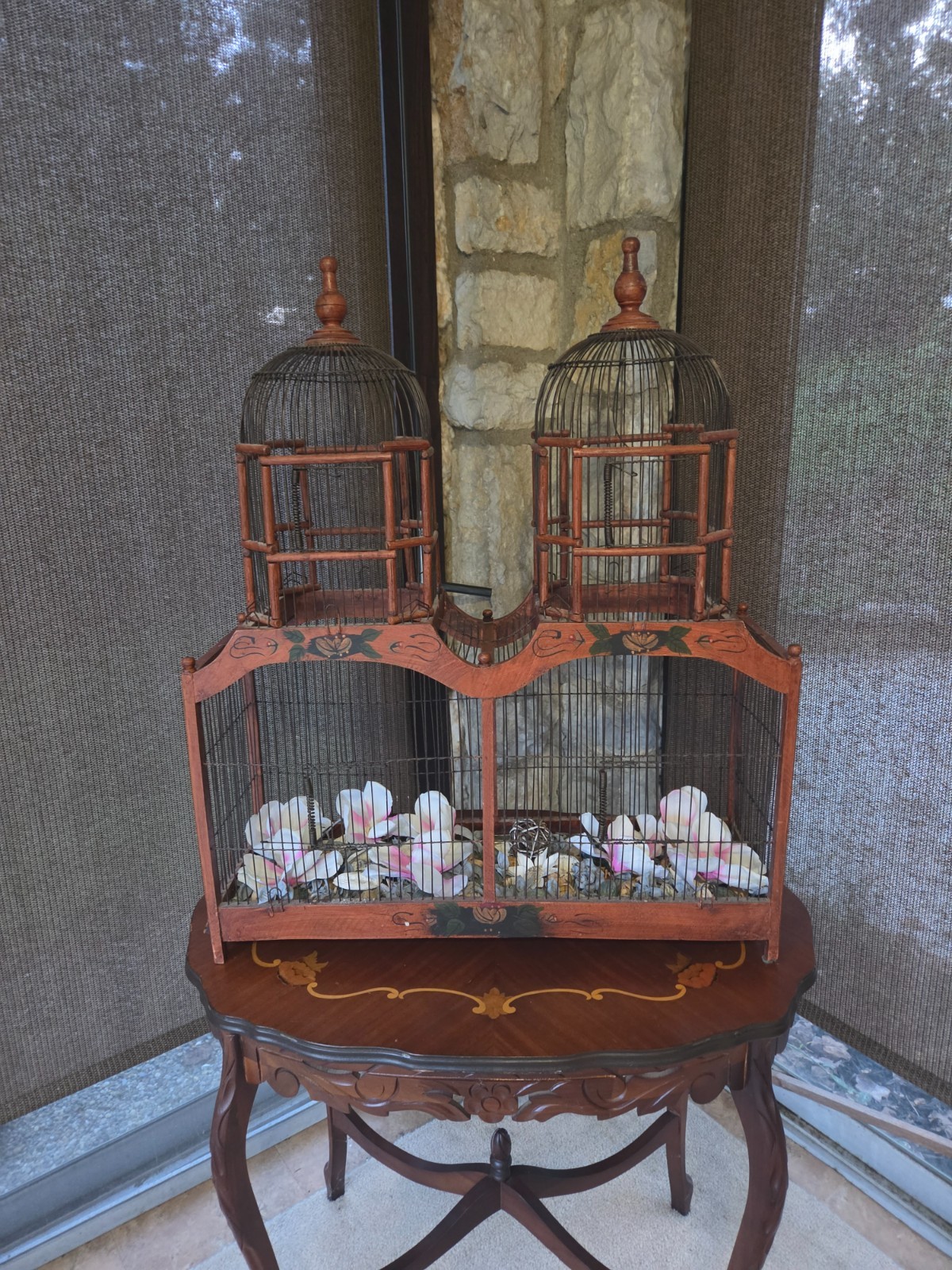 Huge Authentic Patena Antique Double Dome Late 19th Century Birdcage