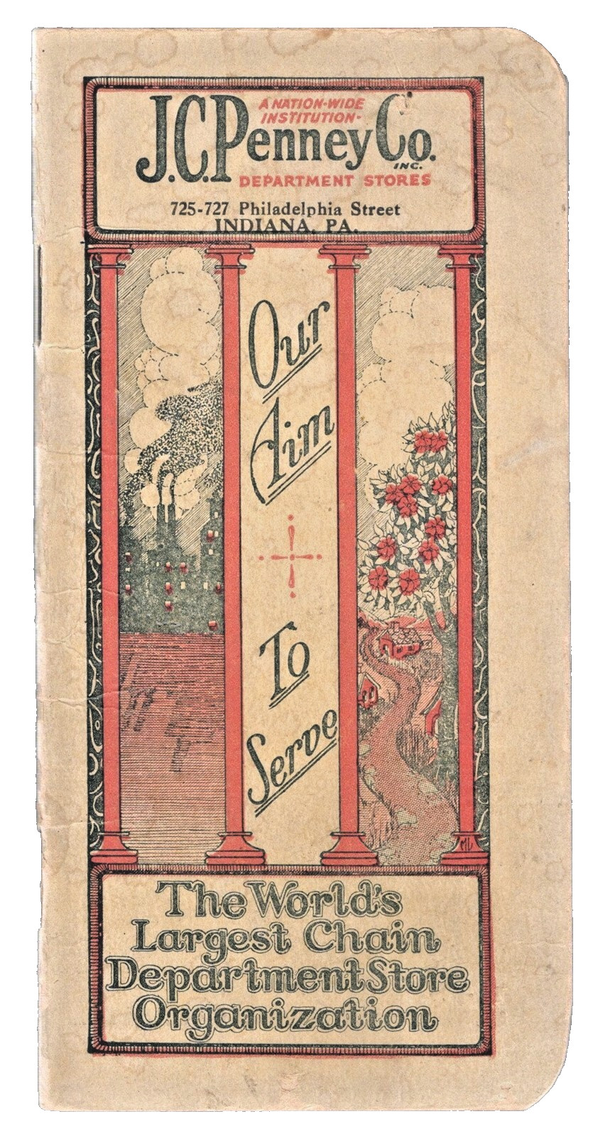 1926/1927 Vintage JC Penney Co. Store Location / Calendar / Note Book Indiana Pa
