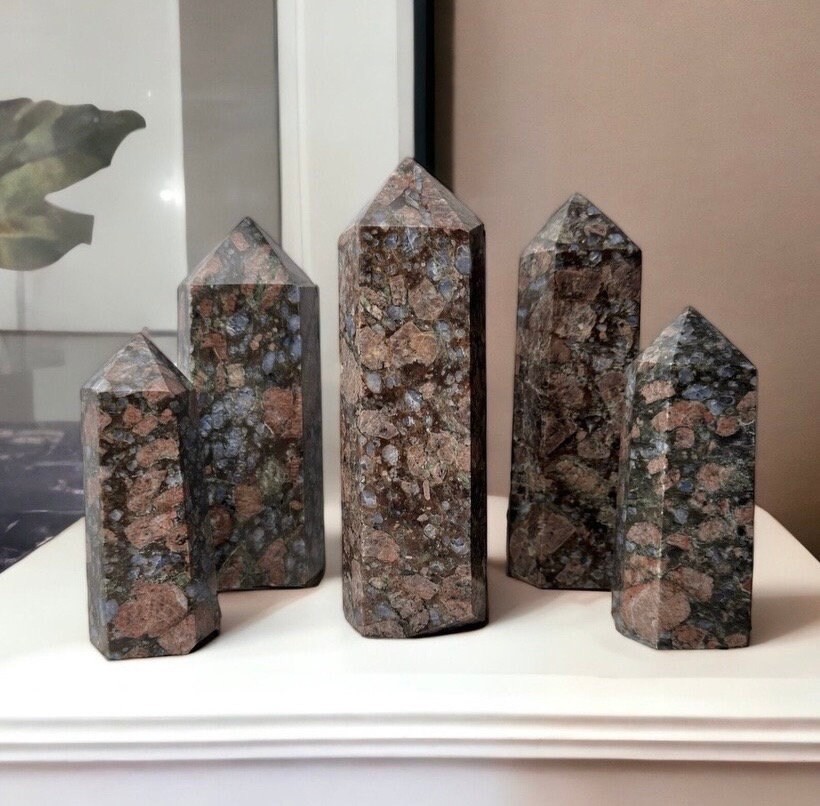 C50- Natural Que Sera Galaxy Rholite Crystal Obelisk Tower C50- Natural Que Sera Galaxy Rholite Crystal Obelisk Tower