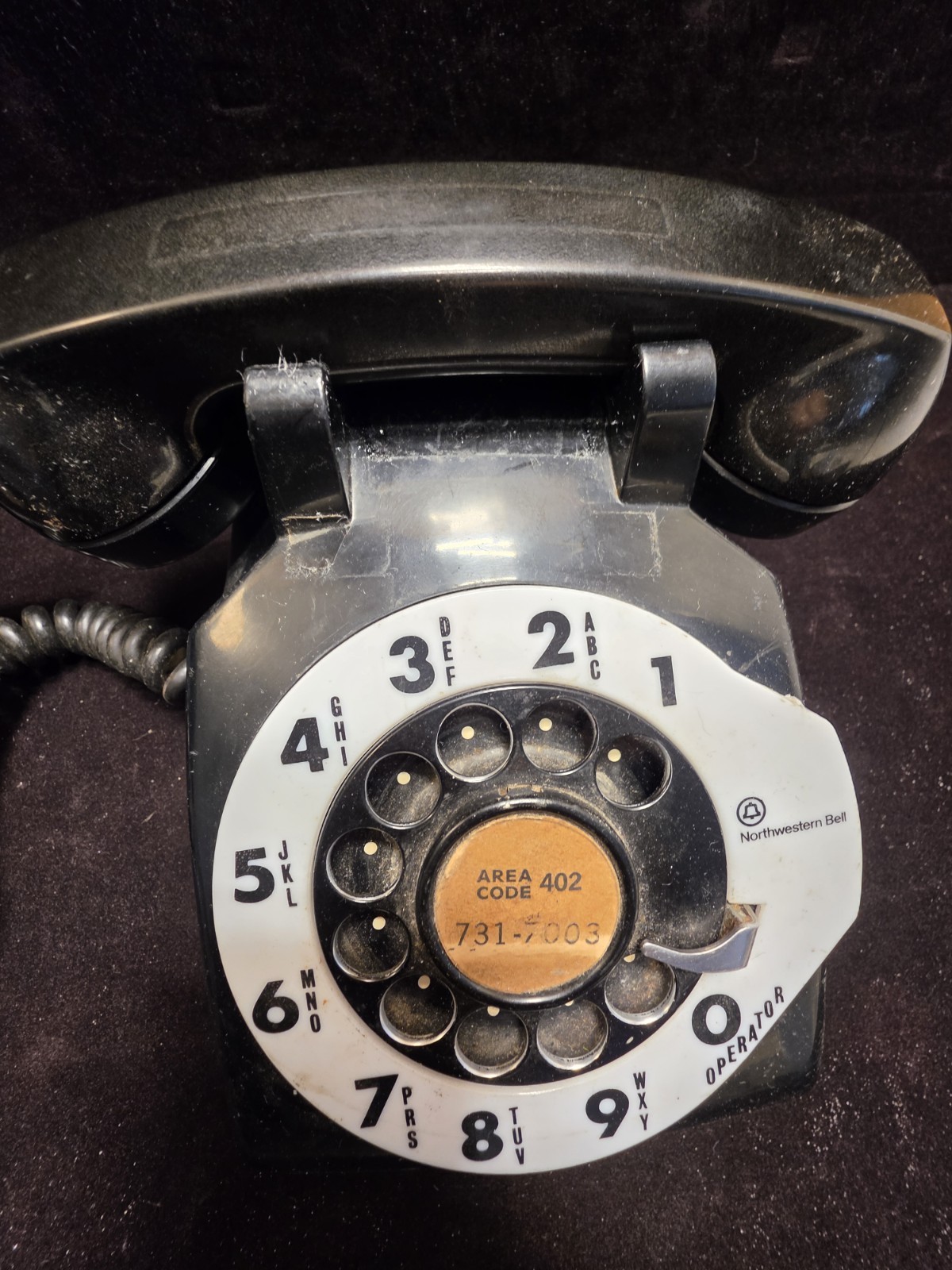 vintage  Western Electric AT&T Model 500 1960's Black rotary desk telephone
