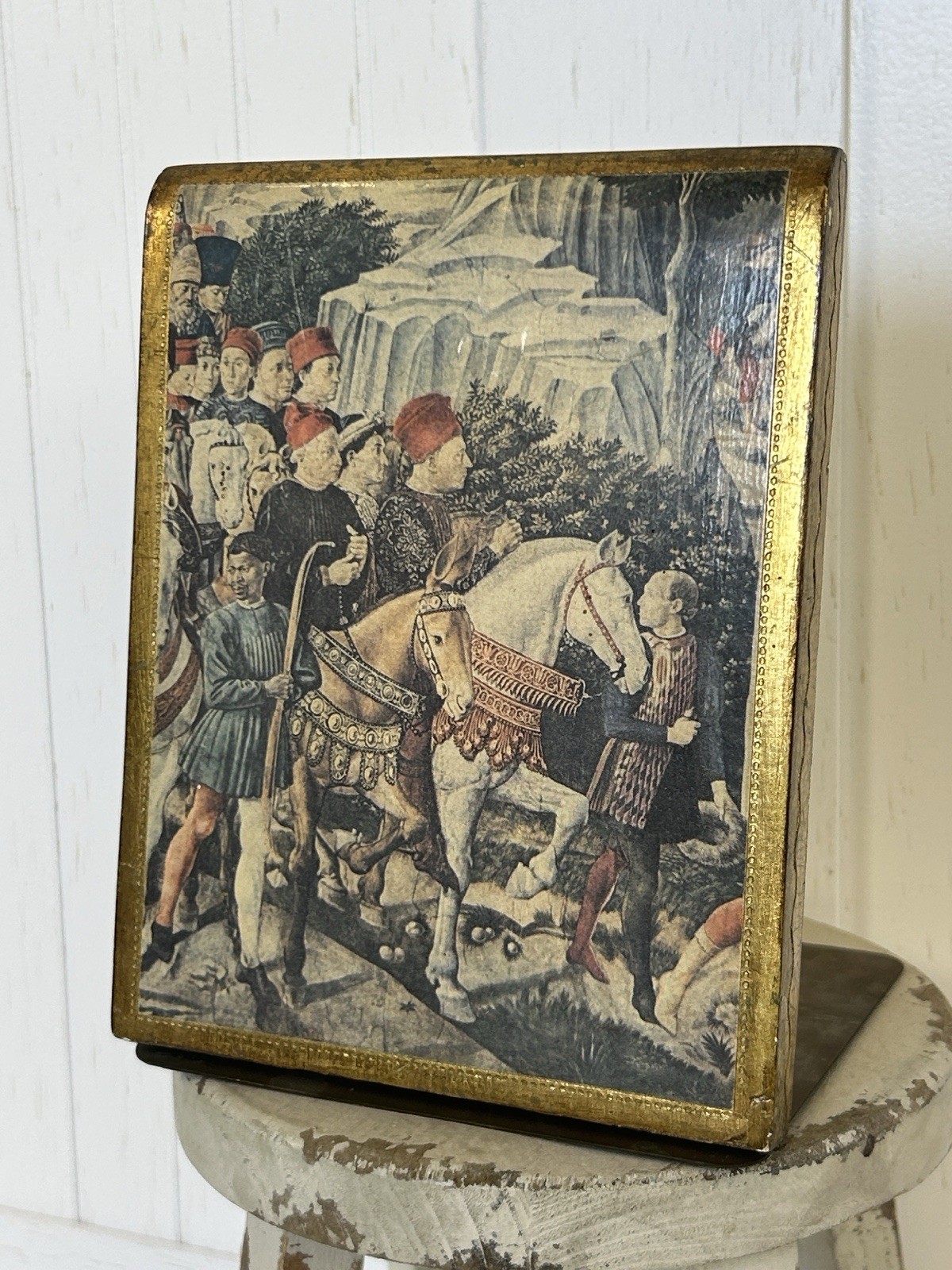 Vintage Ducci Firenze Italy Book Stand Renaissance Art Gold Florentine Decor Vintage Ducci Firenze Italy Book Stand Renaissance Art Gold Florentine Decor