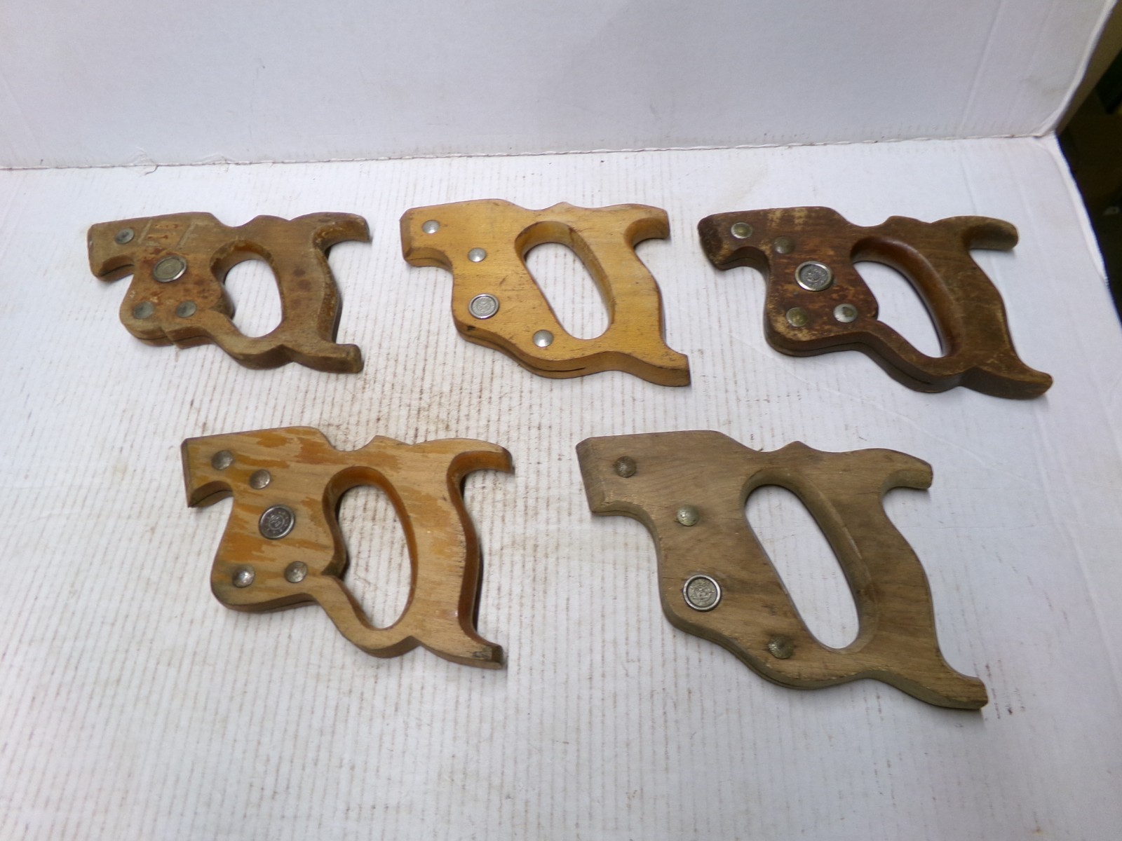 Disston Hand Saw Handle Lot of 5 Vintage Woodworking Tool Disston Hand Saw Handle Lot of 5 Vintage Woodworking Tool