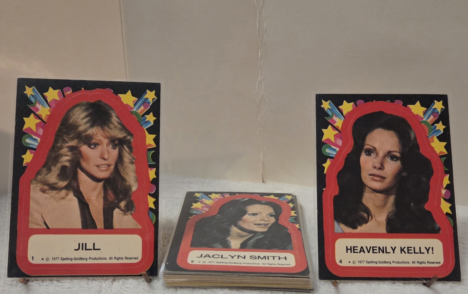 🔥1977 TOPPS CHARLIE'S ANGELS SERIES 1,2,3 & 4 (15 PC) TRADING CARD STICKER LOT