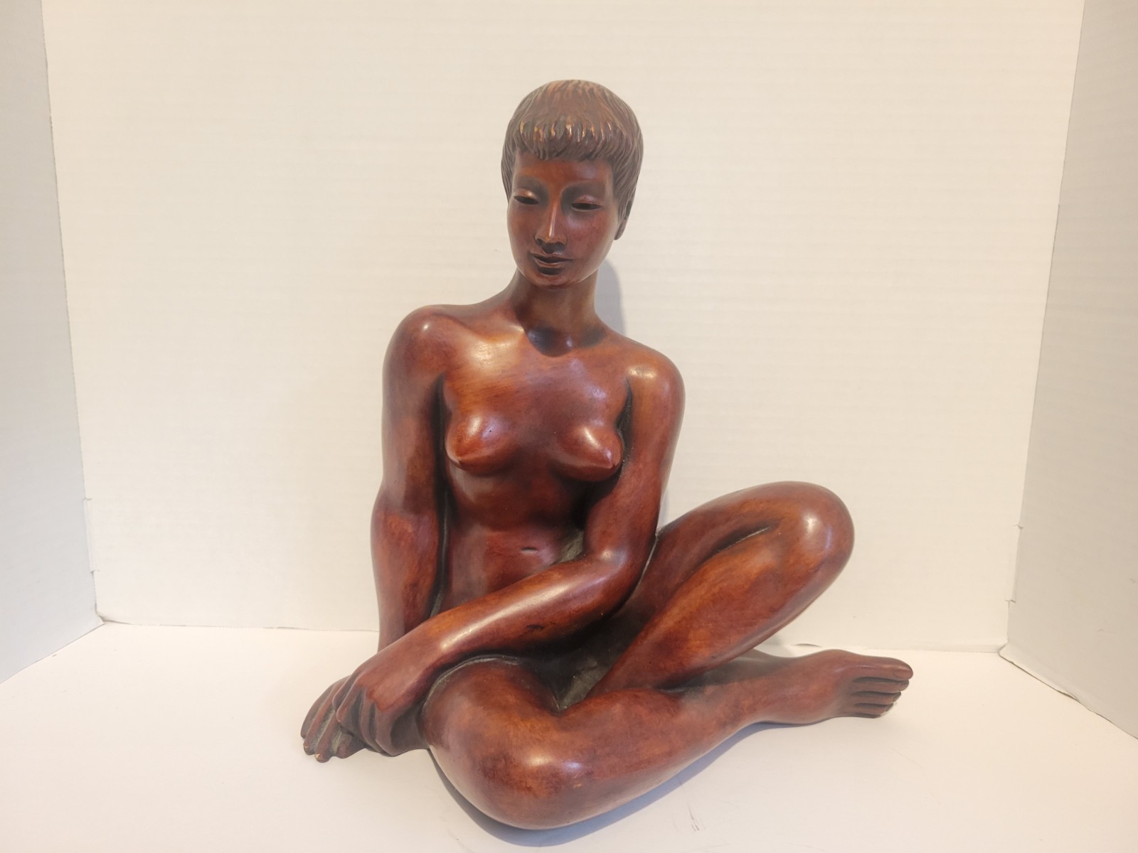 Vintage A C H A T I T H A N D A R B E R T Cherry Wood? Nude Figurine Vintage A C H A T I T H A N D A R B E R T Cherry Wood? Nude Figurine
