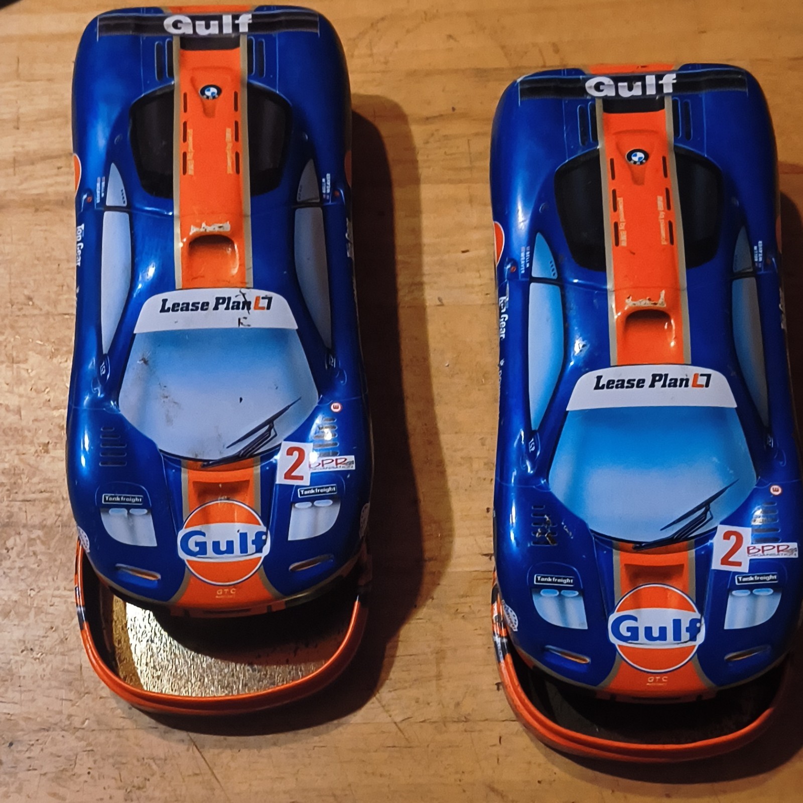 McLaren F1 GTR Gulf Racing Blue Orange Collectible Advertising Tin 1996