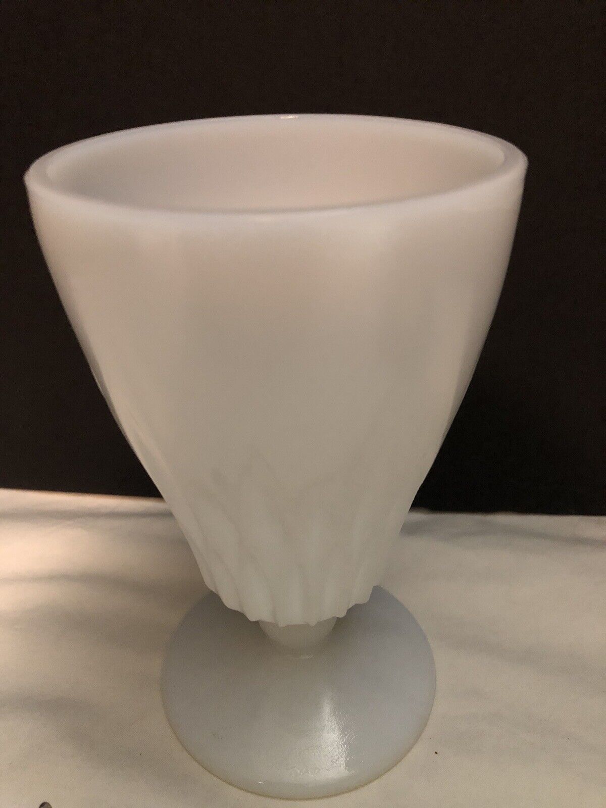 Hazel Atlas Milk Glass Goblet Decor Planter