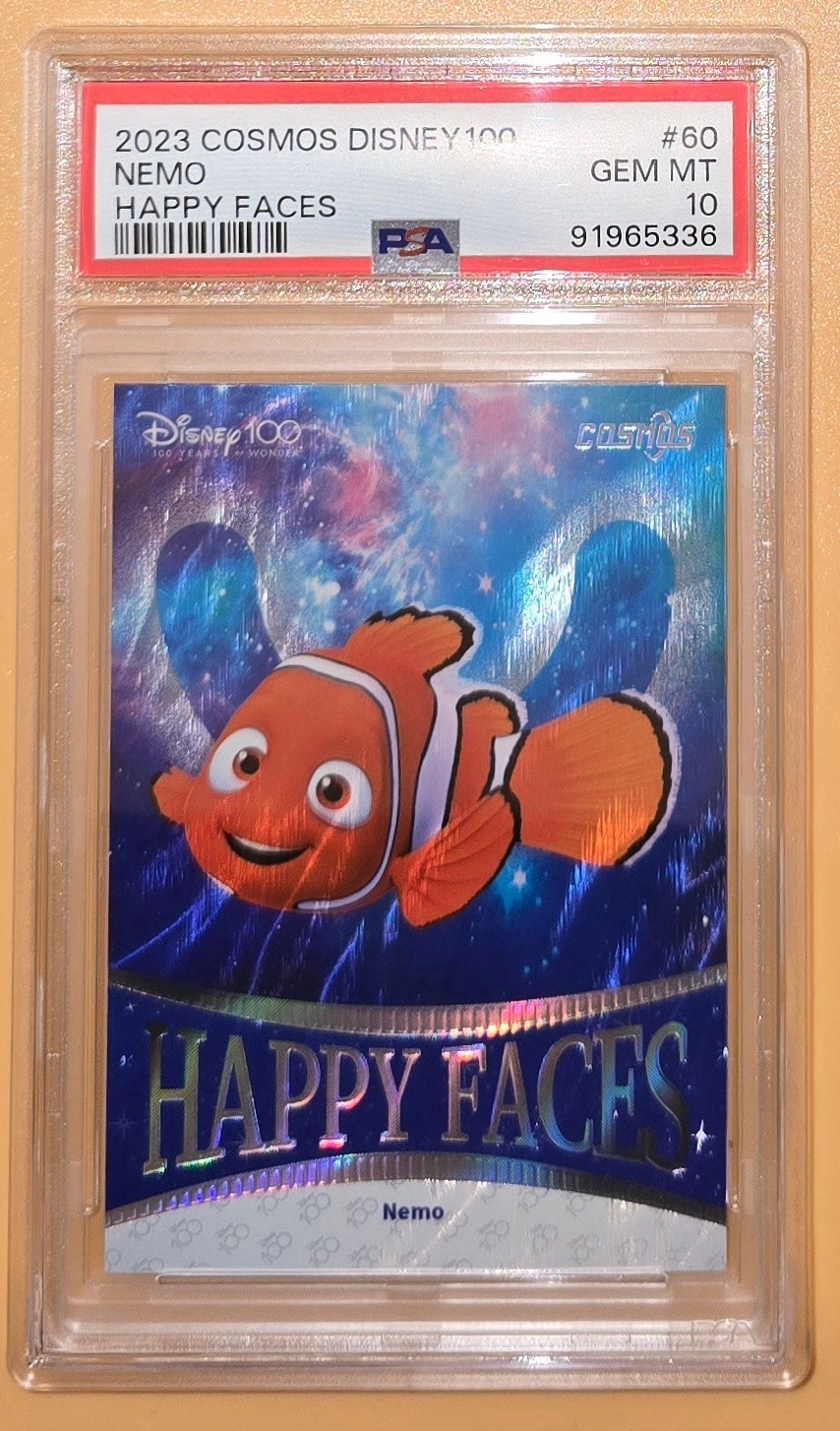 Nemo #'d PSA 10 Low Pop 2023 Kakawow Disney 100 Cosmos Happy Faces Numbered Card